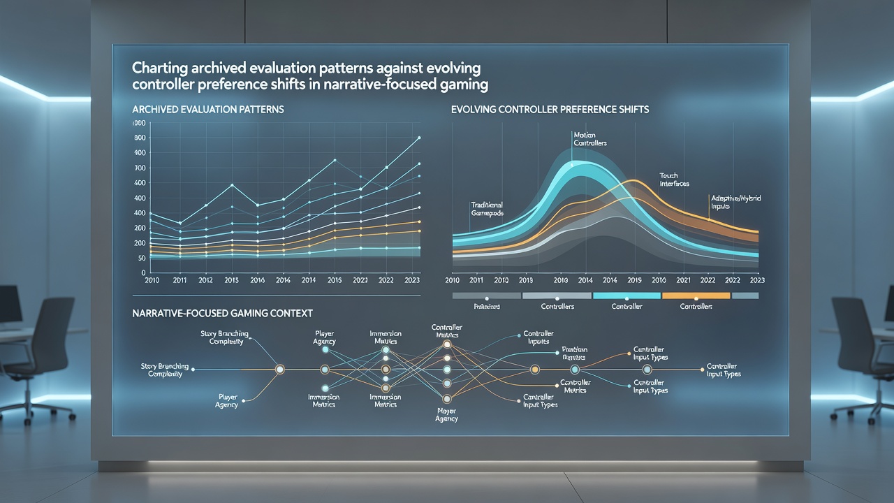 Mid-article visualization of controller preference timelines overlaid with archived narrative adventure review data