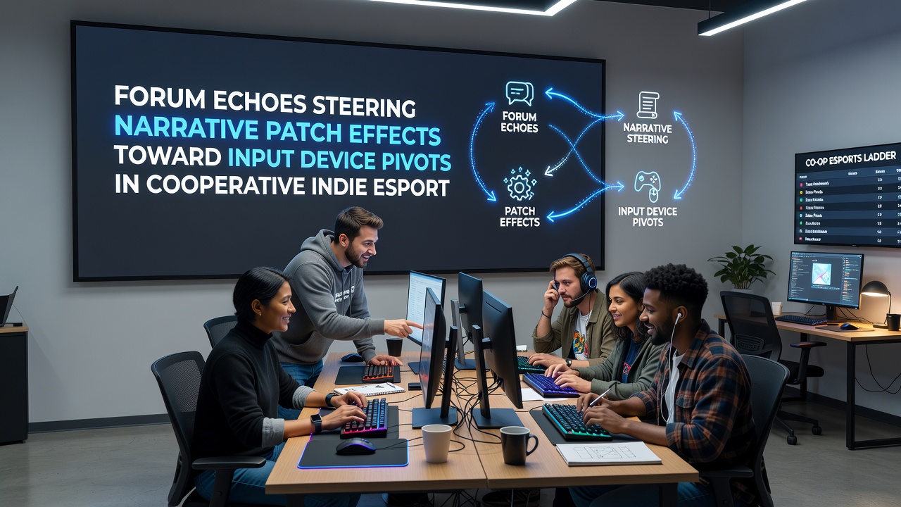 Esports teams testing various input devices after community-suggested narrative patches in indie cooperative circuits