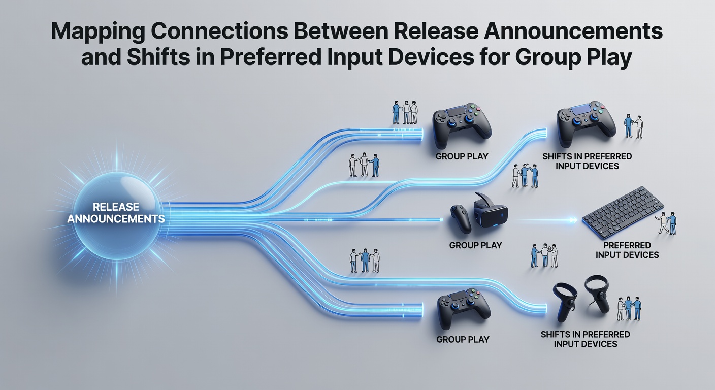 Data visualizations showing input device preference trends aligned with major game release timelines