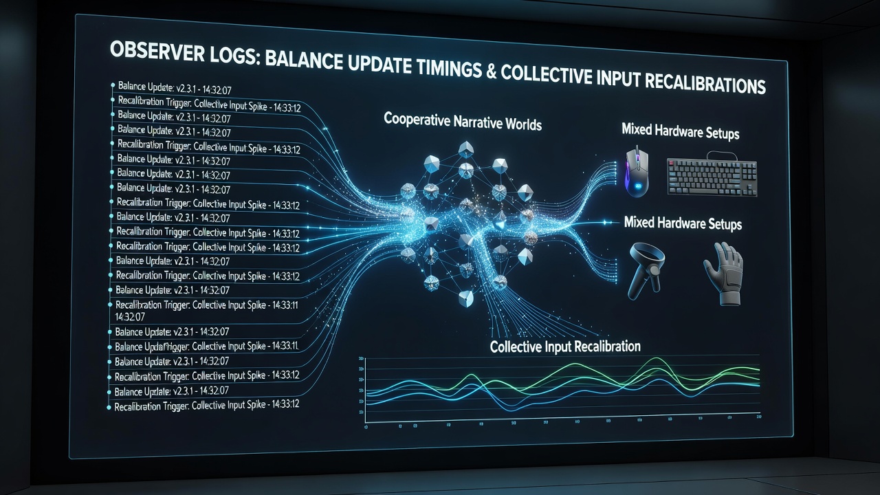 Observer log analysis diagram showing update timings and recalibration events across mixed hardware platforms