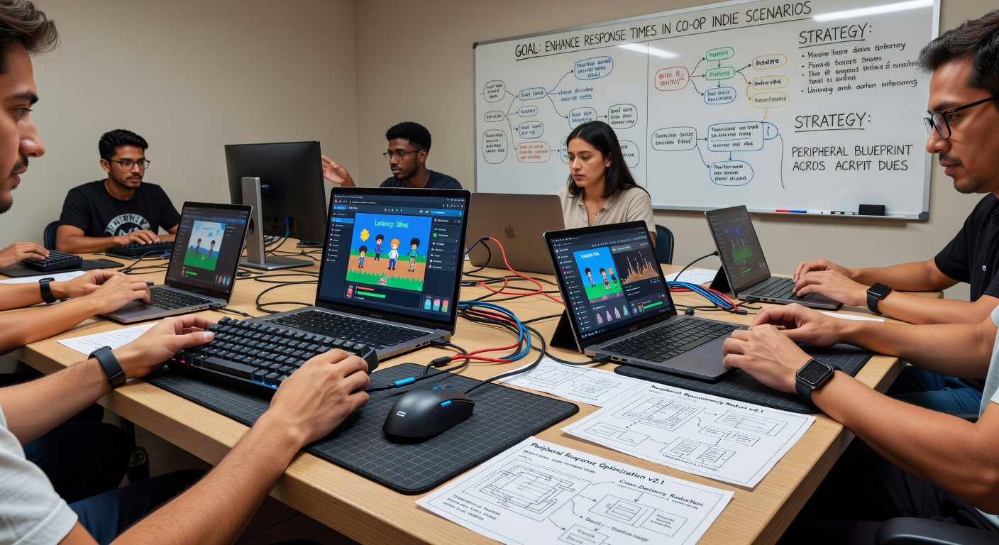 Hobbyists collaborating on peripheral designs for improved input response in indie co-op games