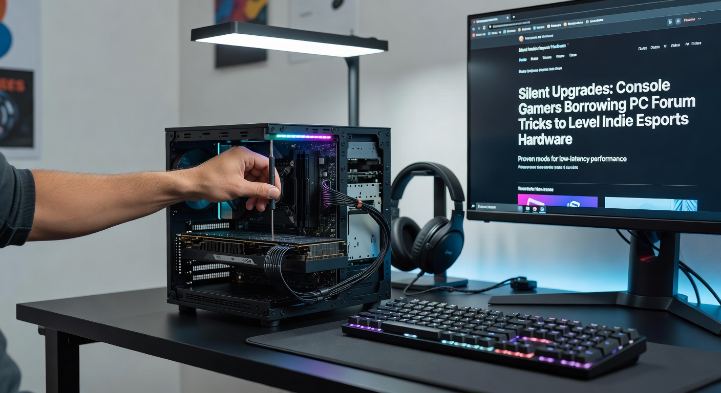 Console gamers applying hardware tweaks from PC forums to optimize indie esports setups