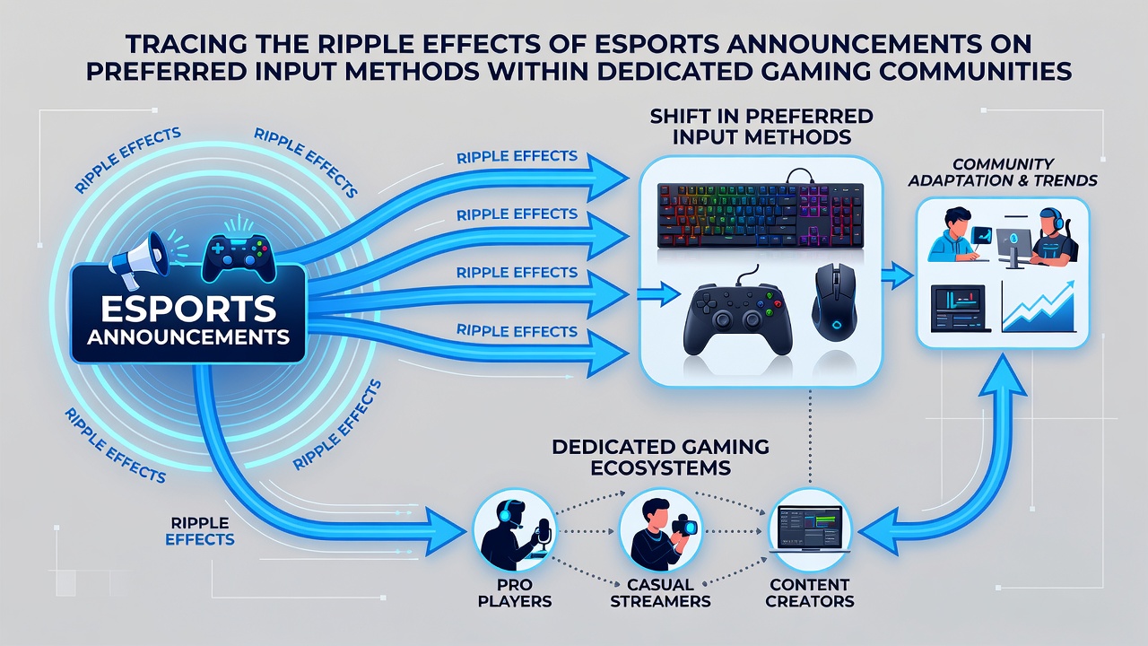 Players testing different input devices like controllers and keyboards during an esports community event